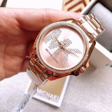  Shop Authentic Michael Kors Bradshaw Quartz Rose Gold Dial Rose Gold Steel Strap Watch For Women - MK6556 - Luxxuri