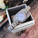  Shop Authentic Michael Kors Taryn Mother of Pearl Purple Dial Silver Steel Strap Watch For Women - MK6562 - Luxxuri