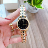 Shop Authentic Michael Kors Runway Mercer Quartz Black Dial Two Tone Steel Strap Watch For Women - MK6672 - Luxxuri