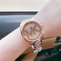  Shop Authentic Michael Kors Janelle Three Hand Rose Gold Dial Two Tone Steel Strap Watch For Women - MK7089 - Luxxuri