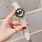  Shop Authentic Michael Kors Janelle Three Hand Silver Dial White Rubber Strap Watch For Women - MK7141 - Luxxuri