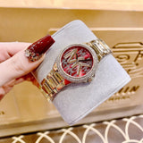  Shop Authentic Michael Kors Camille Analog Red Dial Gold Steel Strap Watch For Women - MK7196 - Luxxuri