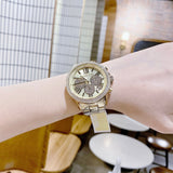  Shop Authentic Michael Kors Bryn Pavé Quartz Gold Dial Gold Steel Strap Watch For Women - MK7199 - Luxxuri