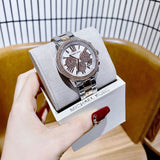  Shop Authentic Michael Kors Bryn Pavé White Dial Two Tone Steel Strap Watch For Women - MK7201 - Luxxuri