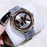  Shop Authentic Michael Kors Janelle Three Hand Grey Dial Grey Rubber Strap Watch For Women - MK7314 - Luxxuri