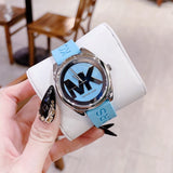  Shop Authentic Michael Kors Janelle Quartz Blue Dial Blue Rubber Strap Watch For Women - MK7350 - Luxxuri
