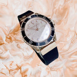  Shop Authentic Michael Kors Everest Analog Rose Gold Dial Black Silicone Strap Watch For Women - MK7358 - Luxxuri