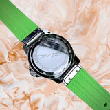  Shop Authentic Michael Kors Everest Three Hand Crystals Silver Dial Green Silicone Strap Watch For Women - MK7360 - Luxxuri