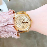  Shop Authentic Michael Kors Nia Quartz Gold Dial Gold Steel Strap Watch For Women - MK3989 - Luxxuri
