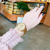  Shop Authentic Michael Kors Nia Quartz Gold Dial Gold Steel Strap Watch For Women - MK3989 - Luxxuri