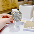  Shop Authentic Michael Kors Jessa Quartz Gold Dial White Silicone Strap Watch For Women - MK7267 - Luxxuri
