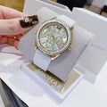  Shop Authentic Michael Kors Jessa Quartz Gold Dial White Silicone Strap Watch For Women - MK7267 - Luxxuri