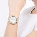  Shop Authentic Michael Kors Parker Chronograph White Dial White Leather Strap Watch For Women - MK6916 - Luxxuri