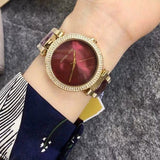  Shop Authentic Michael Kors Parker Mother of Pearl Red Dial Two Tone Steel Strap Watch for Women - MK6427 - Luxxuri