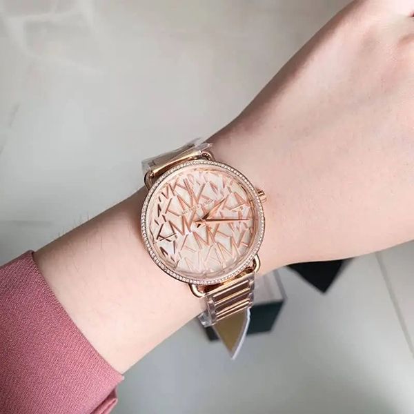  Shop Authentic Michael Kors Portia Quartz Silver Dial Rose Gold Steel Strap Watch For Women - MK3887 - Luxxuri