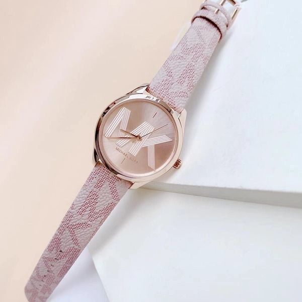  Shop Authentic Michael Kors Jaycie Quartz Rose Gold Dial Pink Leather Strap Watch for Women - MK2879 - Luxxuri