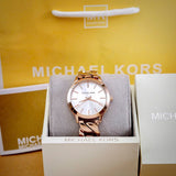  Shop Authentic Michael Kors Runway Three-Hand Silver Dial Rose Gold Steel Strap Watch for Women - MK7473 - Luxxuri