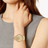  Shop Authentic Michael Kors Sofie Quartz Gold Dial Gold Steel Strap Watch For Women - MK4334 - Luxxuri
