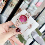  Shop Authentic Michael Kors Lennox Analog Pink Dial Rose Gold Steel Strap Watch For Women - MK7396 - Luxxuri