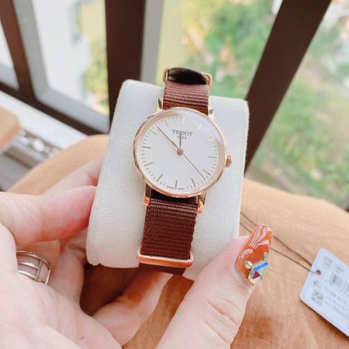  Shop Authentic Tissot Everytime Desire White Dial Maroon NATO Strap Watch for Women - T109.210.37.031.00 - Luxxuri