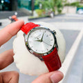  Shop Authentic Tissot Couturier Lady Silver Dial Red Leather Strap Watch for Women - T035.210.16.031.01 - Luxxuri