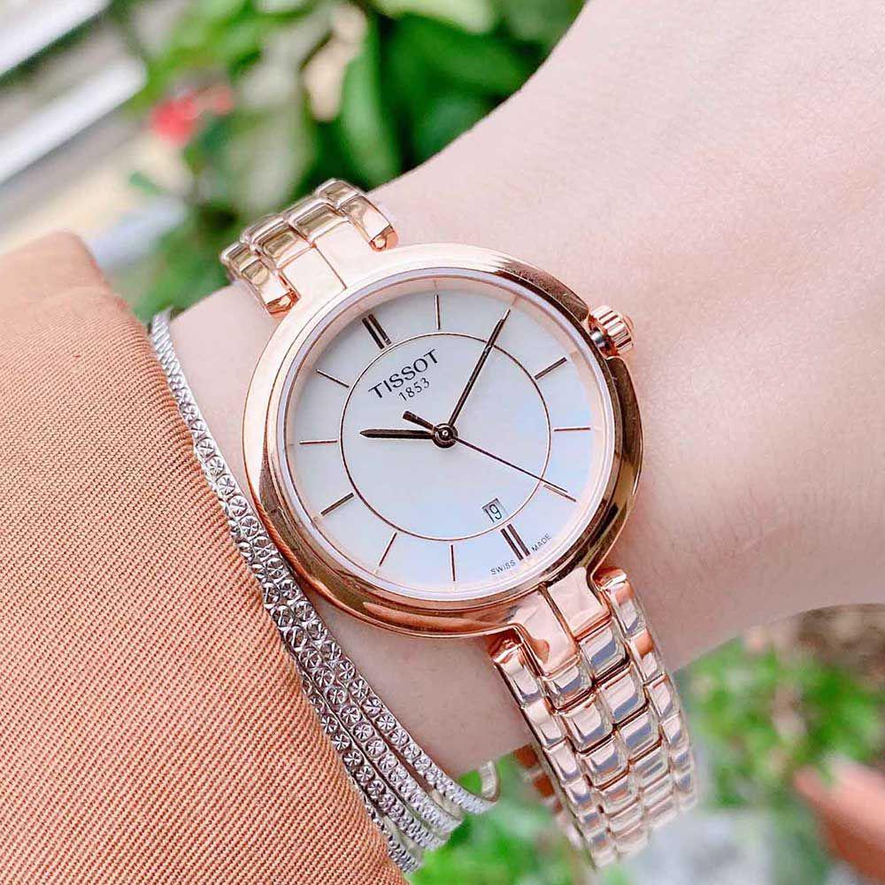  Shop Authentic Tissot T Lady Flamingo Mother of Pearl Dial Rose Gold Steel Strap Watch For Women - T094.210.33.116.02 - Luxxuri