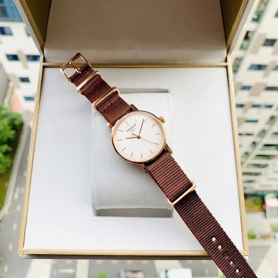  Shop Authentic Tissot Everytime Desire White Dial Maroon NATO Strap Watch for Women - T109.210.37.031.00 - Luxxuri