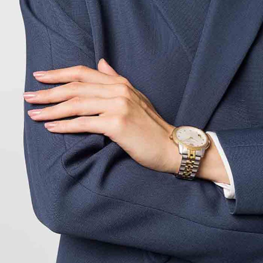  Shop Authentic Versace Audrey Quartz White Dial Two Tone Steel Strap Watch for Women - VELR00519 - Luxxuri