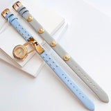  Shop Authentic Versace Medusa Lock Icon Quartz White Dial Blue Leather Strap Watch for Women - VEDW00419 - Luxxuri