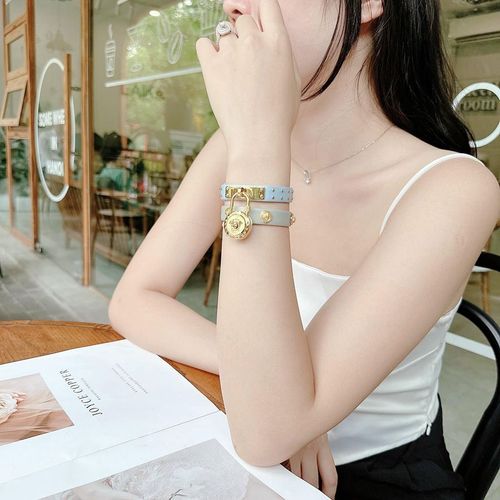  Shop Authentic Versace Medusa Lock Icon Quartz White Dial Blue Leather Strap Watch for Women - VEDW00419 - Luxxuri