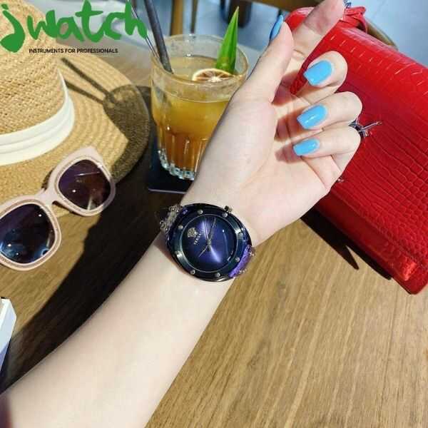  Shop Authentic Versace Shadov Quartz Black Dial Blue Leather Strap Watch for Men - VEBM00418 - Luxxuri