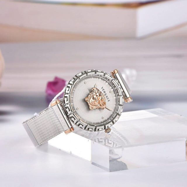 Versace Palazzo Empire Silver Dial Silver Mesh Bracelet Watch for Women - VEDV00419