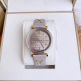  Shop Authentic Versace V-Twist Quartz Purple Dial Purple Leather Strap Watch for Women - VELS00219 - Luxxuri