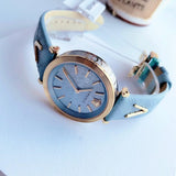  Shop Authentic Versace V-Twist Blue Dial Blue Leather Strap Watch for Women - VELS00319 - Luxxuri