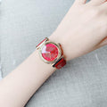  Shop Authentic Versace V-Motif Red Dial Red Leather Strap Watch for Women - VERE00418 - Luxxuri
