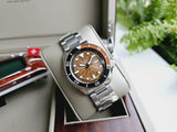  Shop Authentic Seiko 5 Sports Sonar Special Edition Brown Dial Silver Steel Strap Watch For Men - SRPJ47K1 - Luxxuri