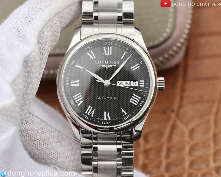  Shop Authentic Longines Master Collection Automatic Day Date Black Dial Silver Steel Strap Watch for Men - L2.755.4.51.6 - Luxxuri