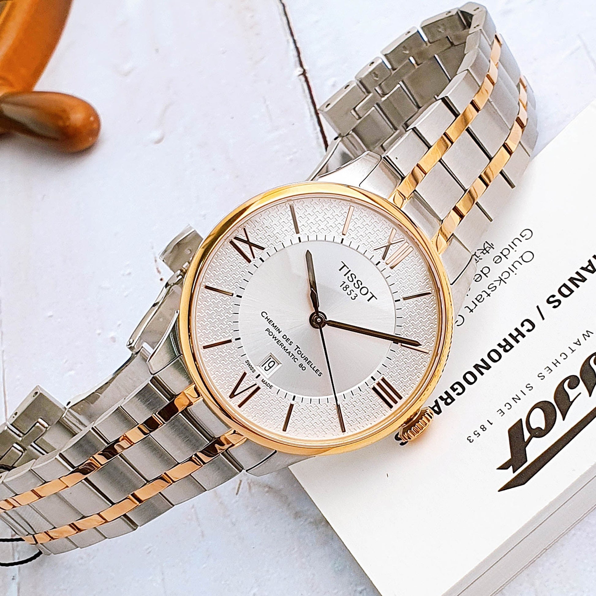  Shop Authentic Tissot Chemin des Tourelles Powermatic 80 Helvetic Pride Silver Dial Two Tone Steel Strap Watch for Men - T099.407.22.038.01 - Luxxuri