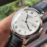  Shop Authentic Tissot Le Locle Powermatic 80 Silver Dial Black Leather Strap Watch For Men - T006.407.16.033.00 - Luxxuri