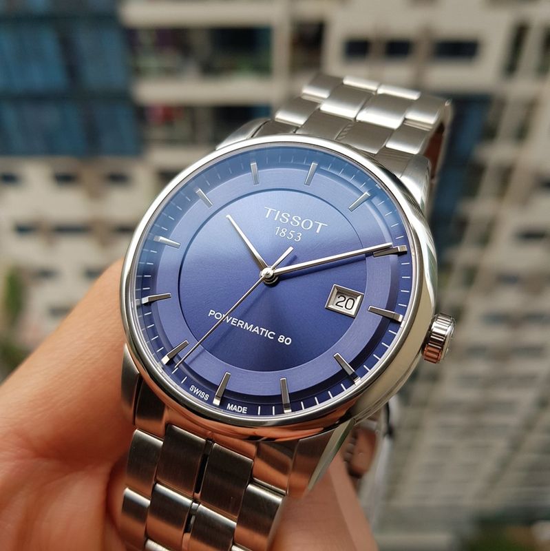  Shop Authentic Tissot Luxury Powermatic 80 Blue Dial Silver Steel Strap Watch For Men - T086.407.11.041.00 - Luxxuri