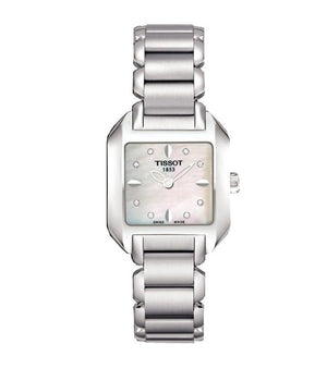  Shop Authentic Tissot T Wave Diamonds Mother of Pearl Dial Silver Steel Strap Watch for Women - T02.1.285.74 - Luxxuri