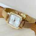  Shop Authentic Tissot Lovely Square Silver Dial Gold Mesh Bracelet Watch For Women - T058.109.33.031.00 - Luxxuri