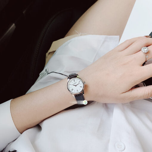  Shop Authentic Tissot Tradition 5.5 Lady Silver Dial Brown Leather Strap Watch for Women - T063.009.16.018.00 - Luxxuri