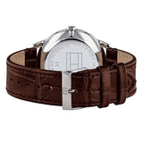  Shop Authentic Tommy Hilfiger Brad Chronograph White Dial Brown Leather Strap Watch For Men - 1710389 - Luxxuri