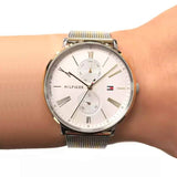  Shop Authentic Tommy Hilfiger Jenna Quartz White Dial Two Tone Mesh Bracelet Watch for Women  - 1782074 - Luxxuri
