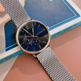  Shop Authentic Tommy Hilfiger Brooklyn Quartz Blue Dial Silver Mesh Bracelet Watch for Men - 1791505 - Luxxuri