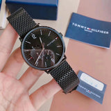  Shop Authentic Tommy Hilfiger Brooklyn Black Dial Black Mesh Bracelet Watch for Men - 1791507 - Luxxuri
