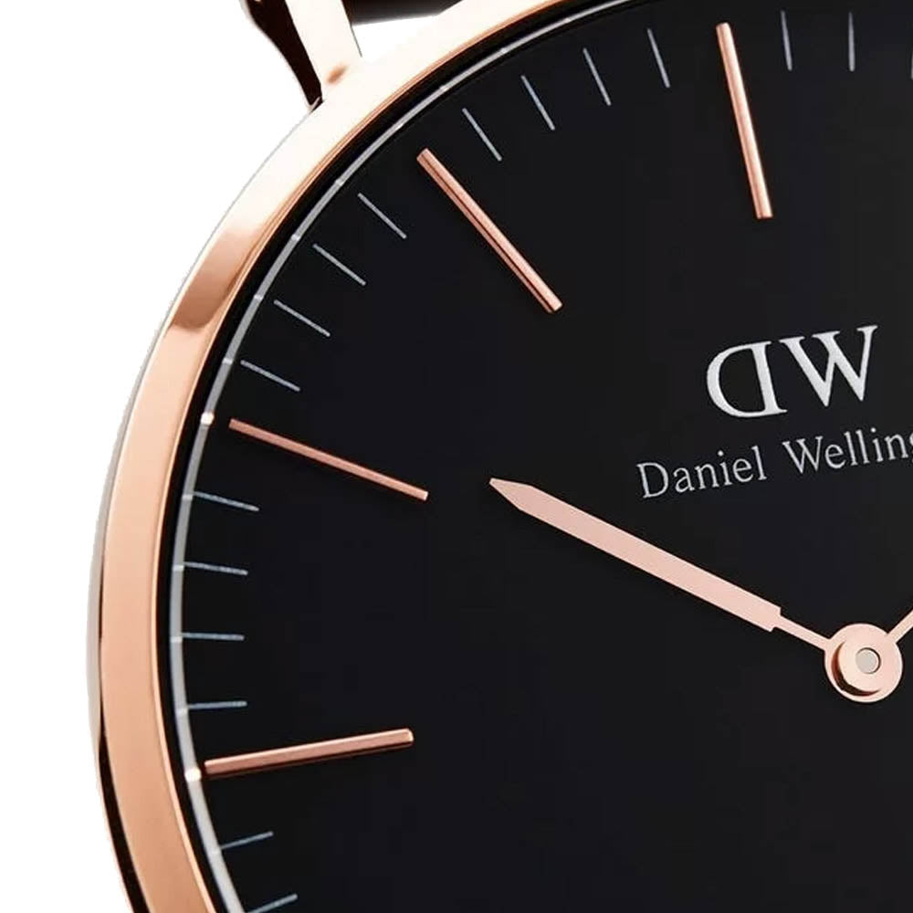  Shop Authentic Daniel Wellington Classic Reading Black Dial Black Leather Strap Watch For Women - DW00100141 - Luxxuri