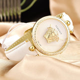  Shop Authentic Versace Palazzo Empire White Dial White Leather Strap Watch for Women - VCO040017 - Luxxuri