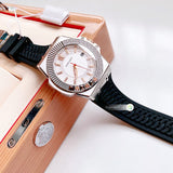  Shop Authentic Versace Chain Reaction Quartz White Dial Black Rubber Strap Watch for Men - VEDY00219 - Luxxuri